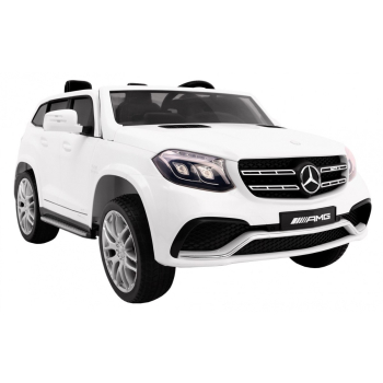 Auto na akumulator Mercedes AMG GLS63 dla dzieci Biały + Lakierowany + 4x4 + Nawiew powietrza